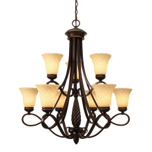 Golden 8106-9 CDB - Wry Lighting Torbellino 9-light Chandelier in Cordoban Bronze